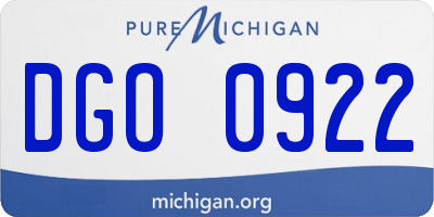 MI license plate DGO0922
