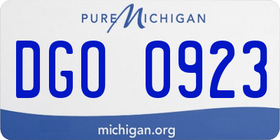 MI license plate DGO0923