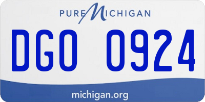 MI license plate DGO0924