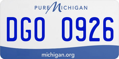 MI license plate DGO0926
