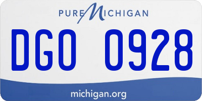 MI license plate DGO0928
