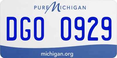 MI license plate DGO0929