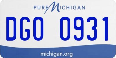MI license plate DGO0931