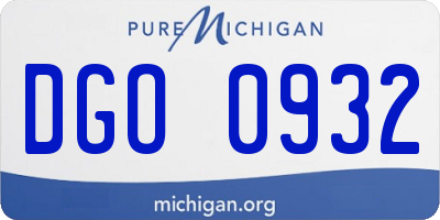 MI license plate DGO0932