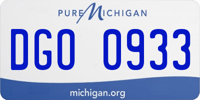 MI license plate DGO0933