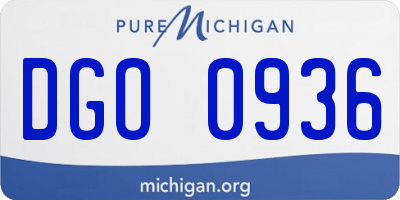 MI license plate DGO0936