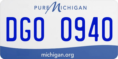 MI license plate DGO0940