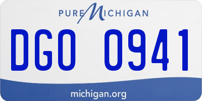 MI license plate DGO0941