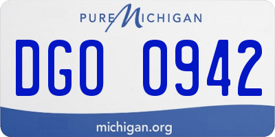 MI license plate DGO0942