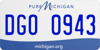 MI license plate DGO0943