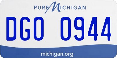 MI license plate DGO0944