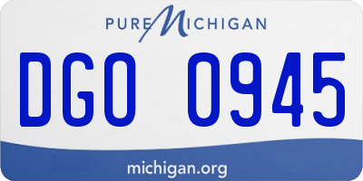 MI license plate DGO0945