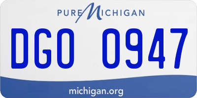 MI license plate DGO0947