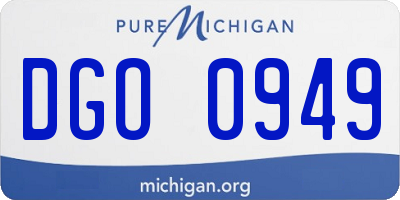 MI license plate DGO0949