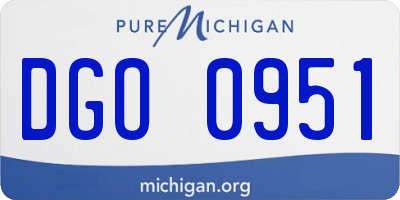 MI license plate DGO0951