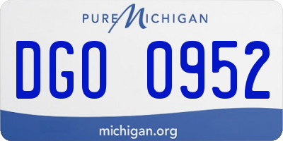 MI license plate DGO0952