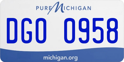 MI license plate DGO0958