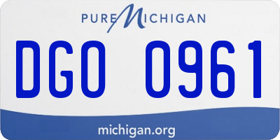MI license plate DGO0961