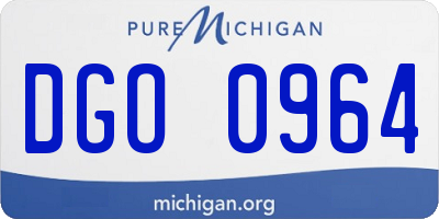 MI license plate DGO0964