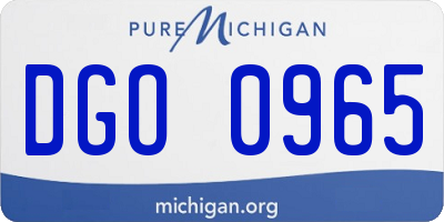 MI license plate DGO0965