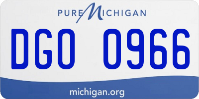 MI license plate DGO0966