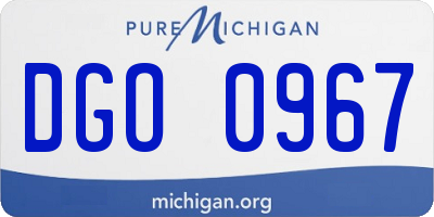 MI license plate DGO0967