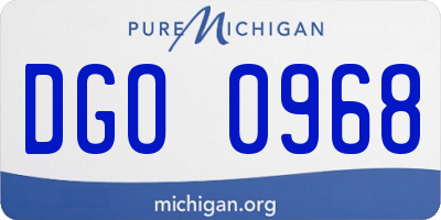 MI license plate DGO0968