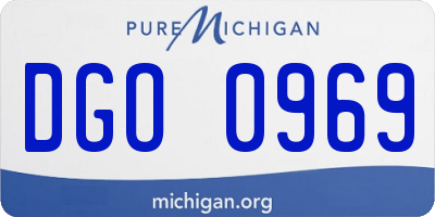 MI license plate DGO0969