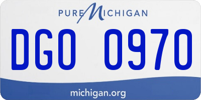 MI license plate DGO0970