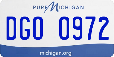 MI license plate DGO0972