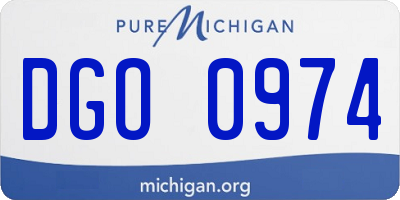 MI license plate DGO0974