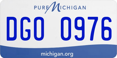 MI license plate DGO0976