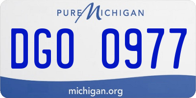 MI license plate DGO0977