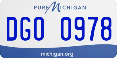 MI license plate DGO0978