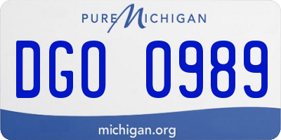 MI license plate DGO0989