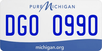 MI license plate DGO0990