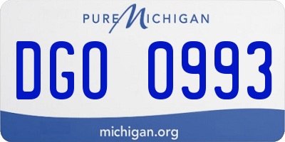 MI license plate DGO0993