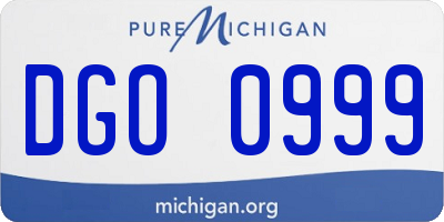 MI license plate DGO0999