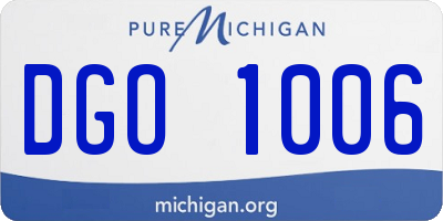 MI license plate DGO1006