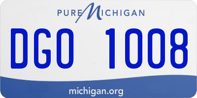 MI license plate DGO1008