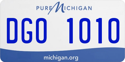 MI license plate DGO1010