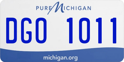 MI license plate DGO1011