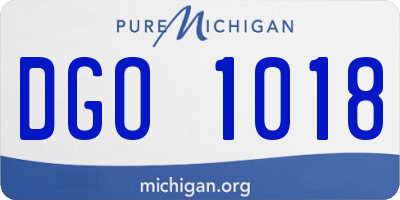 MI license plate DGO1018