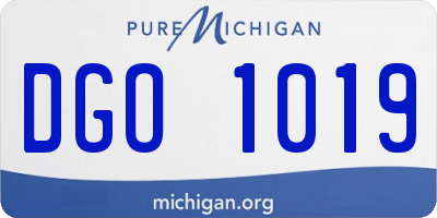 MI license plate DGO1019