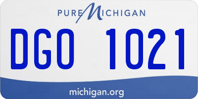 MI license plate DGO1021