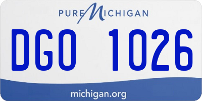 MI license plate DGO1026