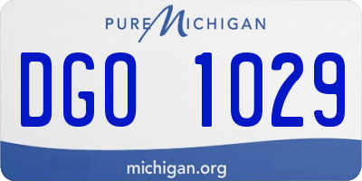 MI license plate DGO1029