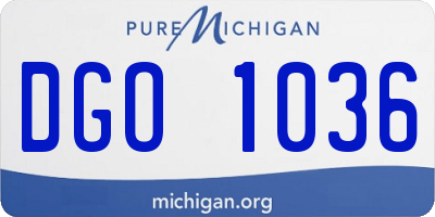 MI license plate DGO1036
