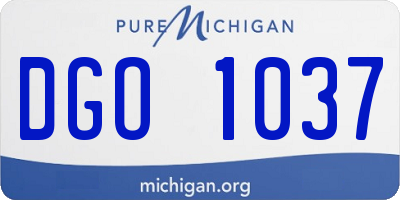 MI license plate DGO1037