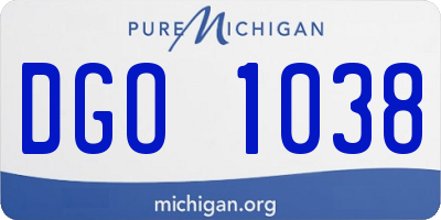 MI license plate DGO1038